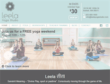 Tablet Screenshot of leelayogastudio.com